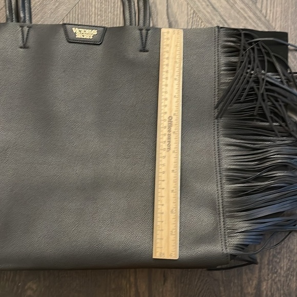 Victoria’s Secret Black Fringed Tote NWOT - Picture 5 of 5